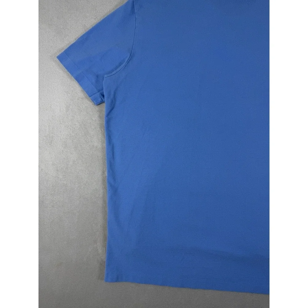 Polo Ralph Lauren Polo Shirt Mens XXL Blue Yellow Pony Pocket Short Sleeve Class